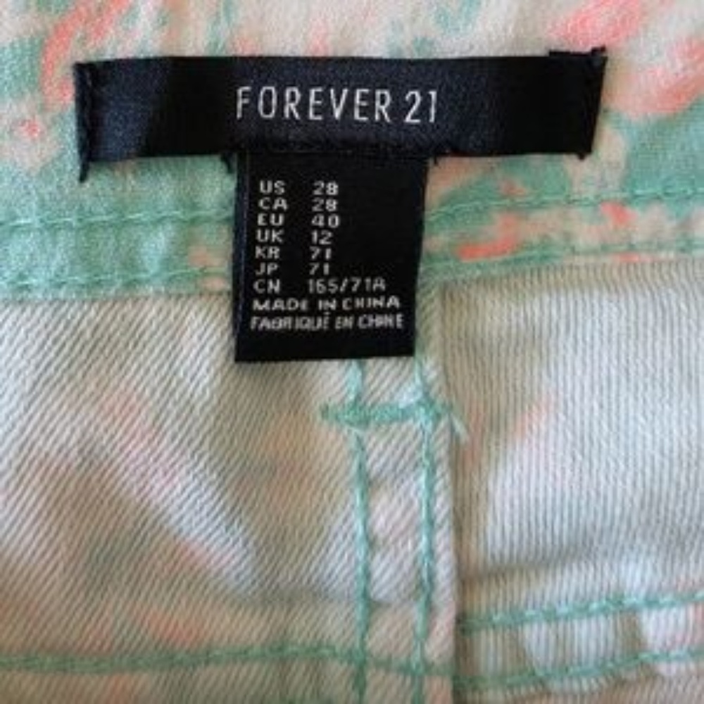 FOREVER 21 | Blue and Pink Floral Shorts - Picture 5 of 5